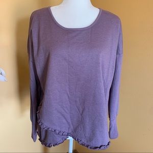 Versona Sweatshirt Lilac Thumbhole Cuffs Sweatshirt Pullover Sweater Size Medium